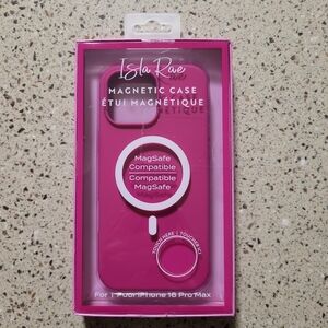 New In Box Isla Rae iPhone 16 Pro Max Case Magsafe Compatible Case Hot Pink